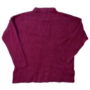Christian Siriano Mock Neck Sweater Seamless Look Burgundy Color Size XL